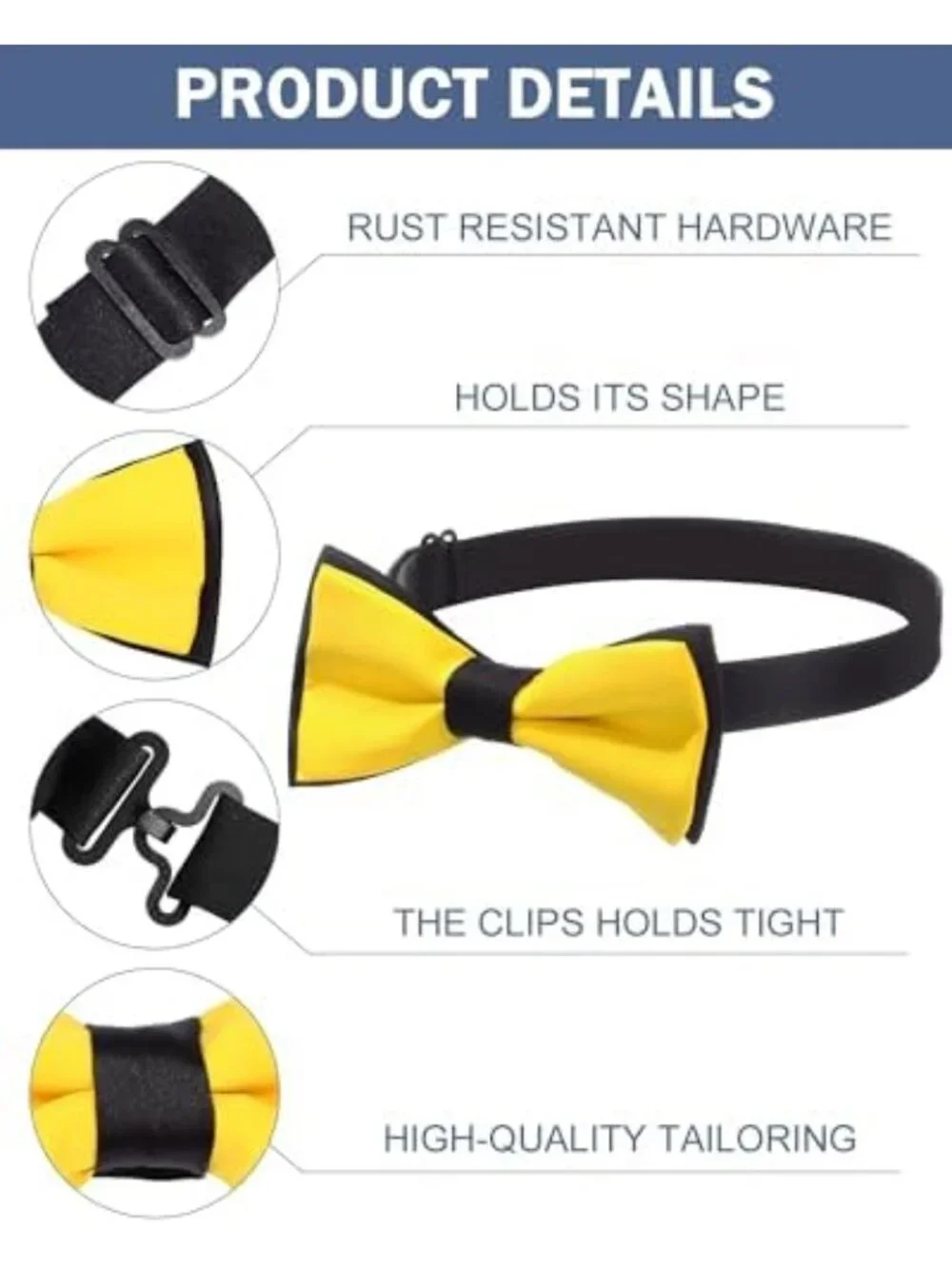 Elegant Adjustable Bow Ties for Men - 20 Pcs Set, Perfect for Weddings & Events